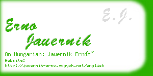 erno jauernik business card